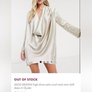 NWT  ASOS Design Satin Dress